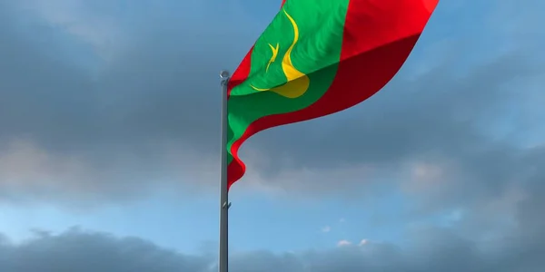 3d representación de la bandera nacional de Mauritania —  Fotos de Stock