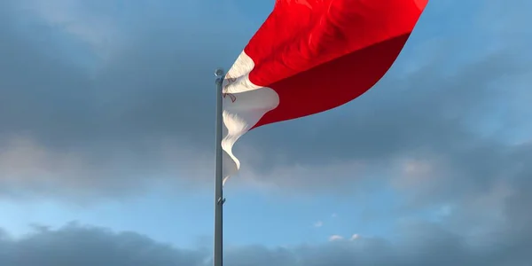 3d representación de la bandera nacional de Malta —  Fotos de Stock