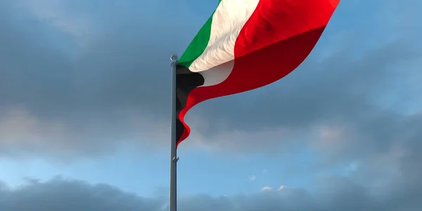 3d απόδοση της εθνικής σημαίας του Κουβέιτ — Φωτογραφία Αρχείου