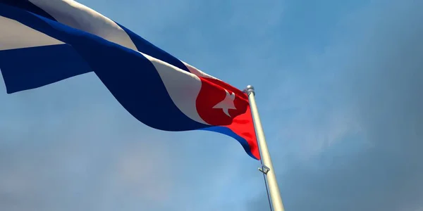 3d renderização da bandeira nacional da Cuba — Fotografia de Stock