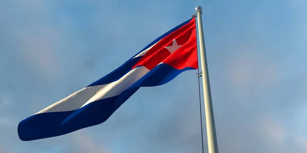 3d vykreslování národní vlajky Kuby — Stock fotografie