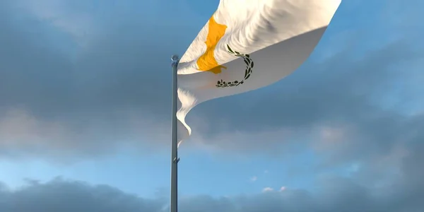 3d utylizacja flagi narodowej Cypru — Zdjęcie stockowe