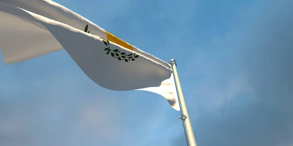 3d representación de la bandera nacional de Chipre — Foto de Stock