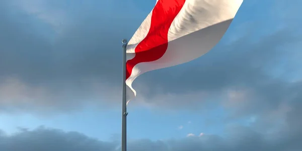 3d weergave van de nationale vlag van Belarus — Stockfoto