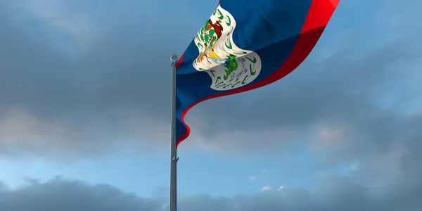 3d vykreslování národní vlajky Belize — Stock fotografie