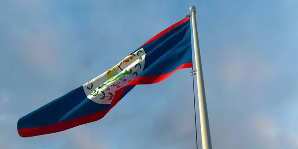 3d representación de la bandera nacional de Belice — Foto de Stock