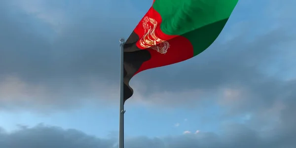3d representación de la bandera nacional de Afganistán — Foto de Stock