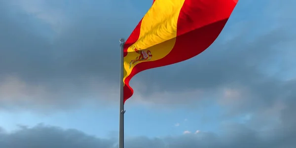 3d representación de la bandera nacional de España — Foto de Stock