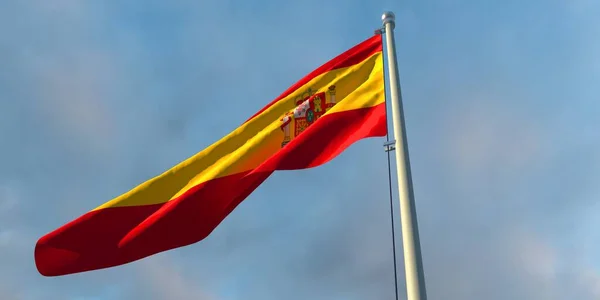 3d representación de la bandera nacional de España — Foto de Stock