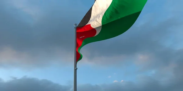 3d weergave van de nationale vlag van Jordanië — Stockfoto