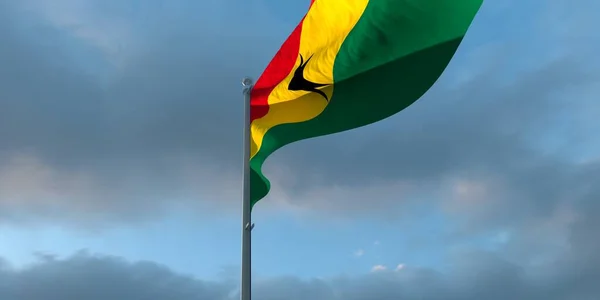 3d representación de la bandera nacional de Ghana — Foto de Stock