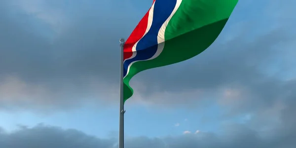 3d rendu du drapeau national de la Gambie — Photo