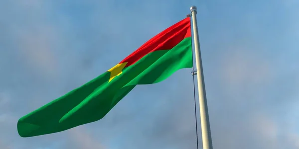 3d representación de la bandera nacional de la Burkina Faso — Foto de Stock