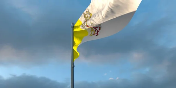 3d representación de la bandera nacional del Vaticano — Foto de Stock