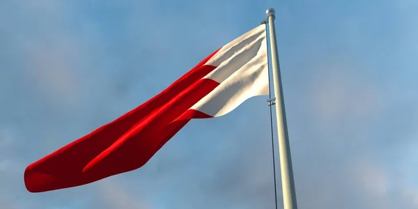 3d renderização da bandeira nacional do Barém — Fotografia de Stock