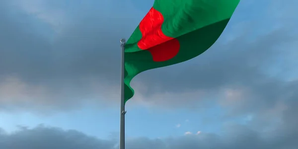 3d representación de la bandera nacional de Bangladesh — Foto de Stock
