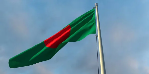 3d representación de la bandera nacional de Bangladesh — Foto de Stock