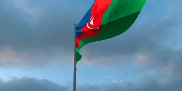 3d representación de la bandera nacional de Azerbaiyán — Foto de Stock