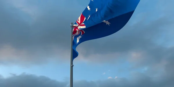 3D-återgivning av Australiens nationella flagga — Stockfoto