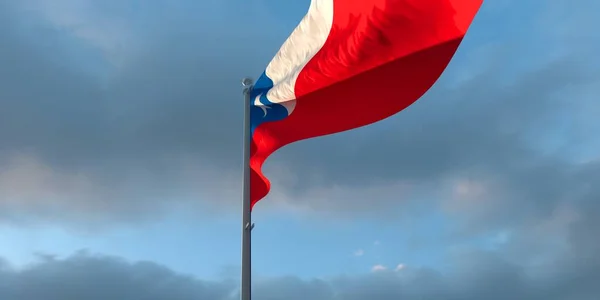 3d 렌더링: 칠레의 국기 — 스톡 사진