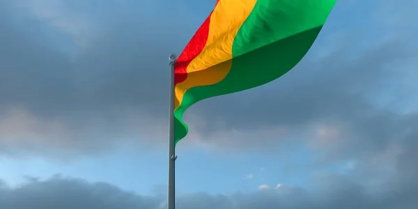 3d - зображення національного прапора Болівії. — стокове фото