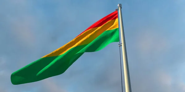 3d representación de la bandera nacional de Bolivia — Foto de Stock