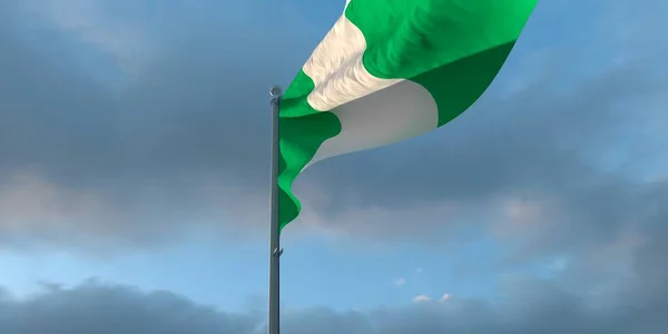 3d rendering of the national flag of the Nigeria — Stock Photo, Image