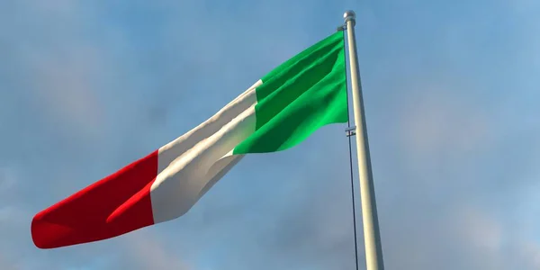 3d representación de la bandera nacional de la Italia — Foto de Stock