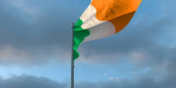 3d爱尔兰国旗的绘制 — 图库照片
