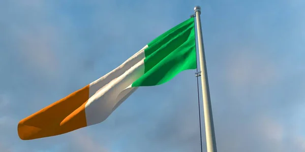 3d representación de la bandera nacional de Irlanda —  Fotos de Stock