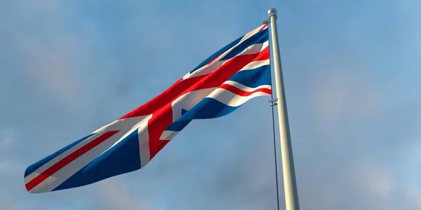 3d rendering of the national flag of the British — Stock Photo, Image