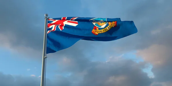 3d rendering of the national flag of the Falkland Islands — Stock Photo, Image