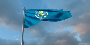 3d rendering of the national flag of World Health Organization WHO clipart
