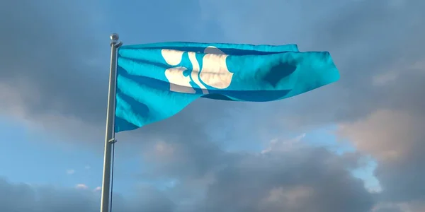 3d rendu du drapeau national de l'Organisation des pays exportateurs de pétrole — Photo