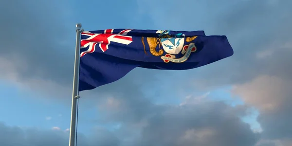 3d renderização da bandeira nacional do Tristão da Cunha — Fotografia de Stock