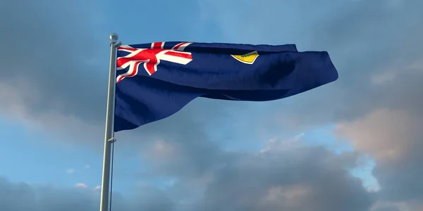 トルコとカイコス諸島の国旗の3Dレンダリング — ストック写真
