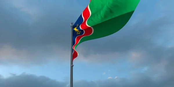 3d representación de la bandera nacional de Namibia — Foto de Stock