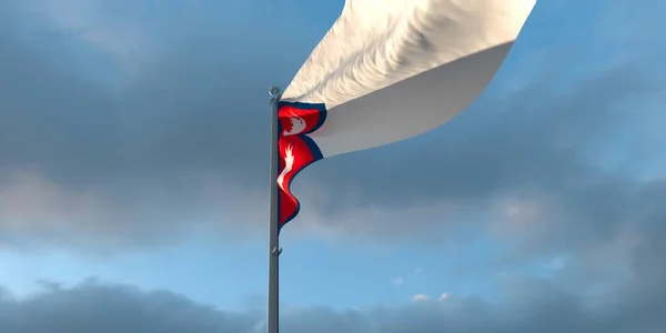 3d rendu du drapeau national du Népal — Photo