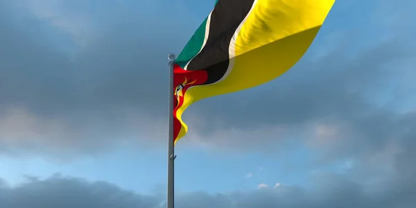 3d rendering of the national flag of the Mozambique — Stock Photo, Image