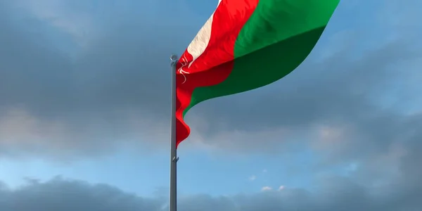 3d rendu du drapeau national de l'Oman — Photo
