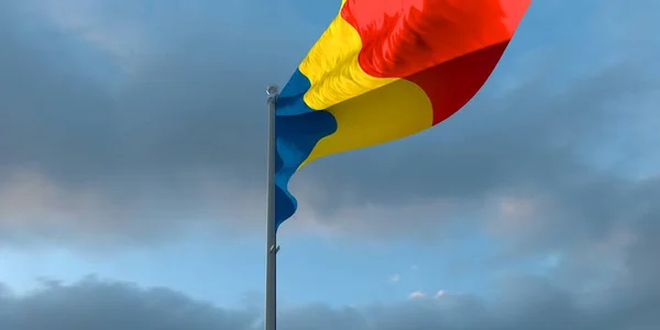 3d rendu du drapeau national de la Roumanie — Photo