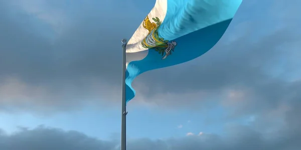 산마리노의 국기를 그린 3d — 스톡 사진