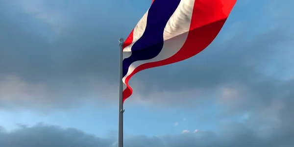 3d rendering of the national flag of the Thailand — Stock Photo, Image