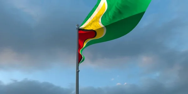 3D-Darstellung der Nationalflagge von Guyana — Stockfoto