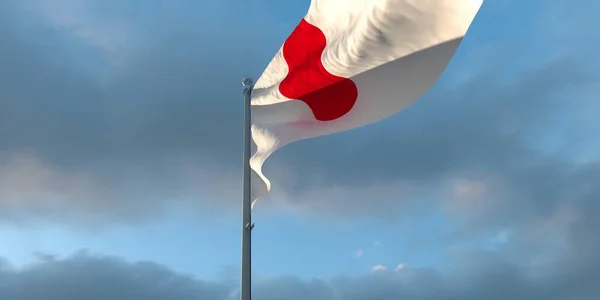 3d representación de la bandera nacional del Japón —  Fotos de Stock