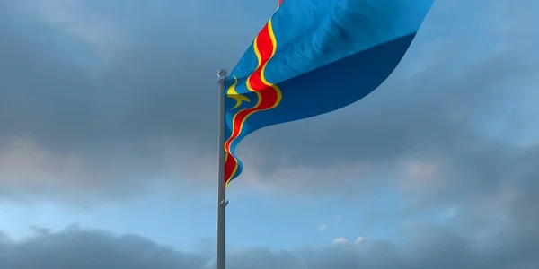 Kongo 'nun ulusal bayrağının 3D canlandırması — Stok fotoğraf