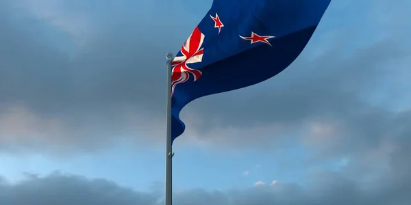 3d新西兰国旗的绘制 — 图库照片