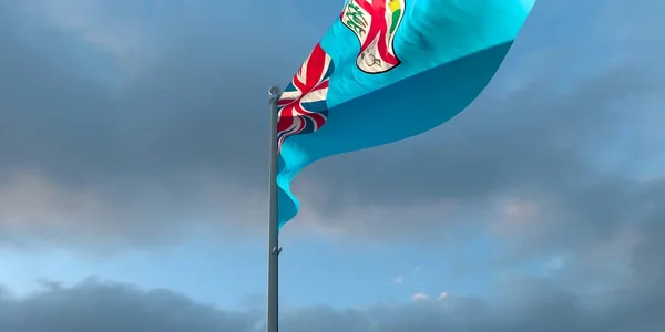 3d斐济国旗的绘制 — 图库照片