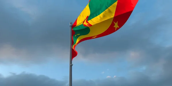 3d representación de la bandera nacional de Granada — Foto de Stock