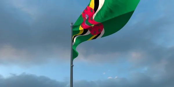 3d renderização da bandeira nacional da Dominica — Fotografia de Stock